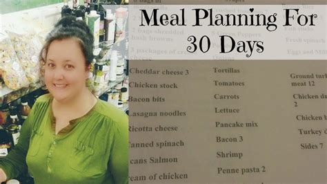 meal planning   days youtube