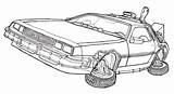 Future Back Delorean Coloring Pages Machine Time Car Deviantart Dmc Colouring Drawings Bttf Coloriage Drawing Voiture Dessin Kids Color Visit sketch template