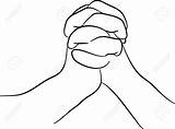 Drawing Clasped Clipart Hands Together Line Hand Two Getdrawings Simple Clipground Vector sketch template