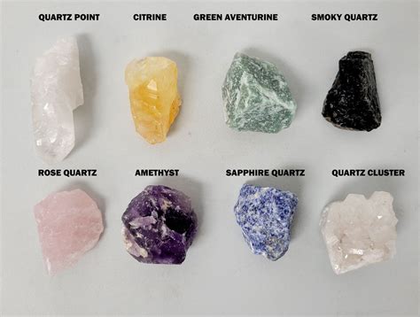 quartz crystals set  pcs quartz family set vinacrystals
