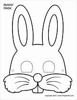 Printable Masks Bunny Mask Coloring Glasses Pages Firstpalette Templates sketch template