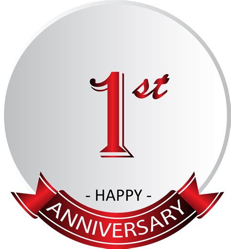 st anniversary celebration label  png