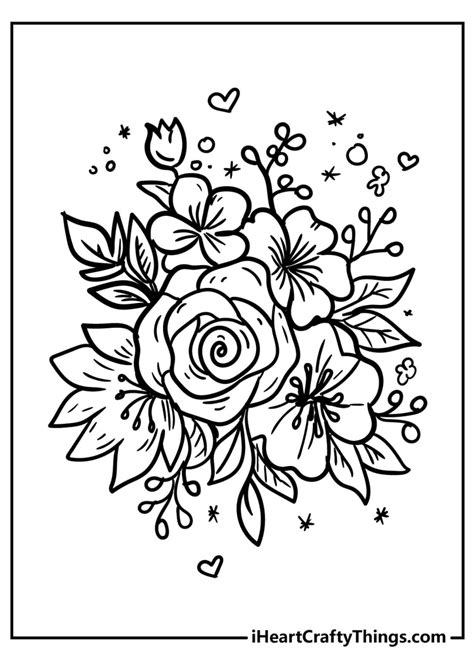 coloring page  flowers flower pattern coloring pages coloring