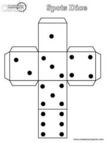 images  printable dice template  dots printable number