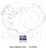 Iceland Outline Flag Illustration Map Royalty Clipart Vector Lal Perera Regarding Notes sketch template