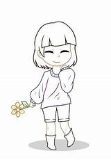 Frisk Coloring Undertale Pages sketch template