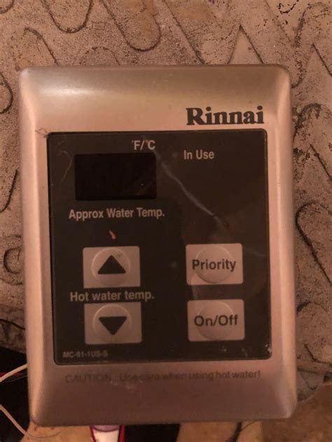 rinnai  tankless water heater  stopped working   day