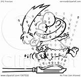 Running Boy Clipart Outlined Sprinklers Illustration Through Toonaday Royalty Vector Ron Leishman 2021 sketch template