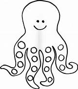 Pieuvre Maternelle Poisson Octopus Pulpo Gommettes Monstre Danieguto sketch template