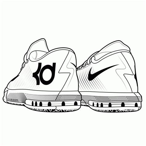 coloring pages basketball shoes