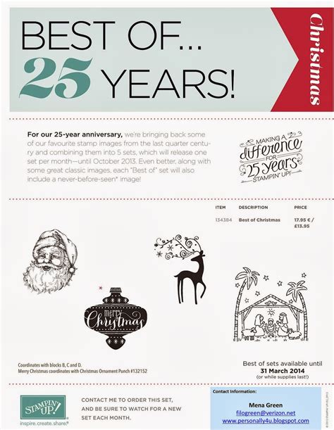 personally  stampin     years october   christmas