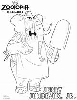 Zootopia Coloring Pages Jerry Jr Disney Sheets Kids Printable Mr Big Movie Activity Colouring Printables Characters Children Saw Book Simple sketch template