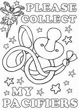 Collect Please Pacifiers Colouring Fairy Dummy Pacifier sketch template