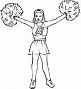 Cheerleading Coloringme Competitive Cheerleader sketch template