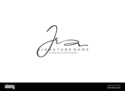 lettre jr signature logo template design elegant logo sign symbole