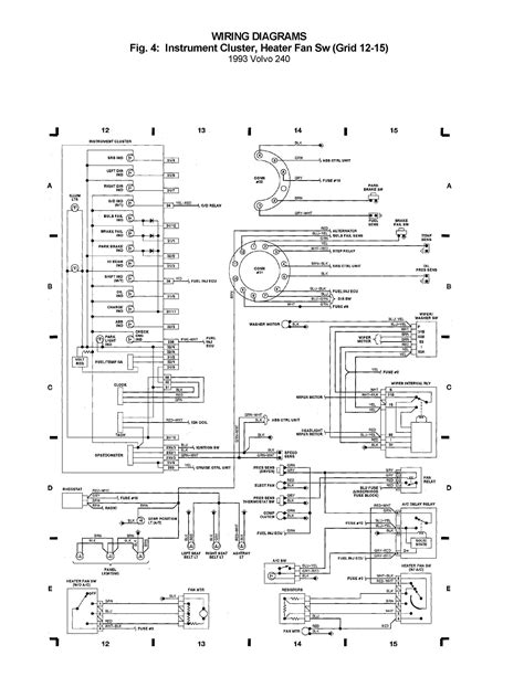 volvo   wiring diagrams instrument cluster heater fan sw grid