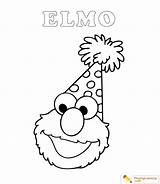 Elmo Easy Coloring Date sketch template