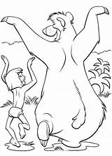 Coloring Pages Jungle Mowgli Baloo Book Dance Disney Colouring Cartoon Drawing Kidsdrawing Drawings Online Kids Books Sheets Color Draw Baby sketch template