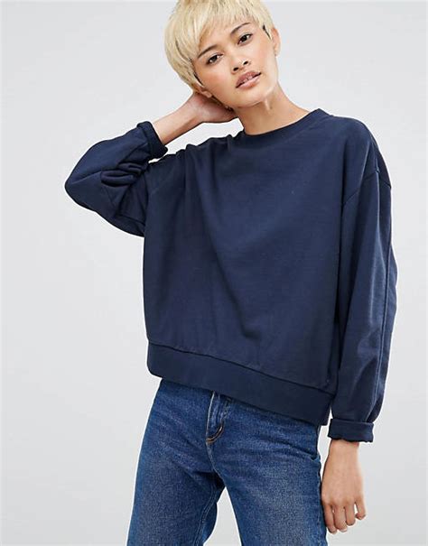 weekday cropped sweatshirt asos