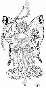 Coloring Pages Fairy Adults Printable Fantasy Princess Color Beautiful Fairies Mystical Print Adult Characters Creatures Disney Sheets Kids Colouring Book sketch template