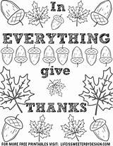 Coloring Thanksgiving Pages Printable Thanks Give Color Thankful Printables Bible Fall Verse Kids Turkey Sweeter Everything Adult Cards Am Print sketch template