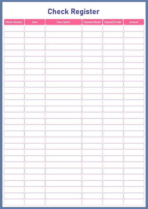 check register    printables printablee