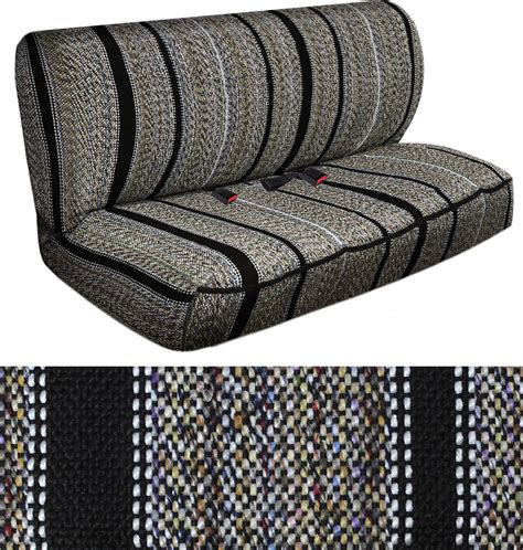 Car Seat Covers Black Western Woven Saddle Blanket 2pc Bench For Auto