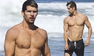 shirtless ryan kwanten almost exposes too much as he pulls