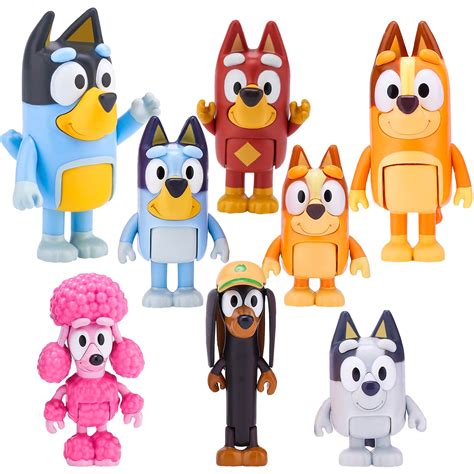 buy bluey toys playset   pcs articulated action figures bluey