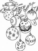 Christmas Pages Coloring Decorations Printable Color Holiday sketch template