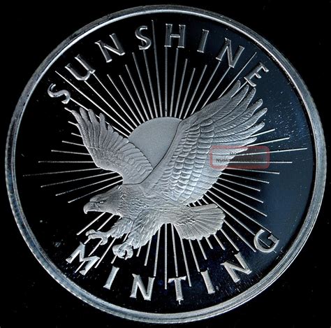 troy ounce  fine silver bullion sunshine minting  oz eagle