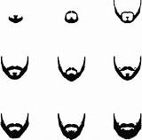 Goatee Beard Vector Clip Illustrations Set Silhouettes Similar Stock sketch template