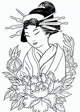 Geisha Bing Japonais Colorier Chinois Gueisha Coloringpagesfortoddlers Getcolorings Colouring sketch template