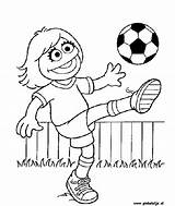 Voetbal Kleurplaten Soccer Coloring Kids Pages Fun Kleurplaat Van Votes Sesamstraat Zo sketch template