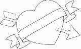 Heart Arrow Coloring Pages sketch template