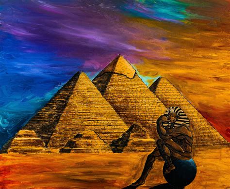 kunst egypt pharaohs pyramid cleopatra art landscape print large photo