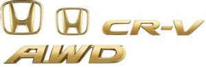 honda cr  crv rw rw genuine front rear emblem set gold jdm ebay