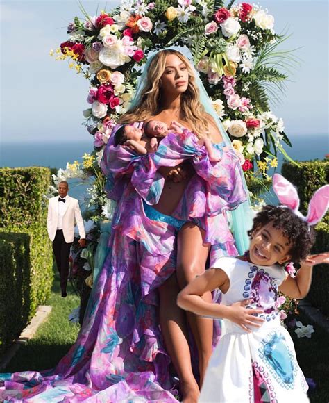 beyoncé and big sister blue ivy with twins rumi and sir carter