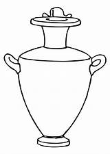 Coloring Greek Amphora Pottery Ancient Dibujo Grecia Para Colorear Clip Arte Pages Printable Vector Greece Dibujos Edupics Vase Clipart Worksheets sketch template