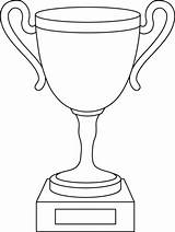 Trophy Outline Clip Clipart Cup Trophies Coloring Pages Lineart Sports Line Colouring Cliparts Sweetclipart Drawing Transparent Football Award Kids Background sketch template