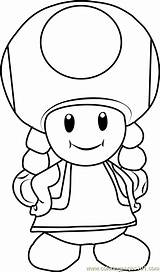 Toadette Coloring Mario Pages Super Toad Bros Printable Color Kids Coloringpages101 sketch template