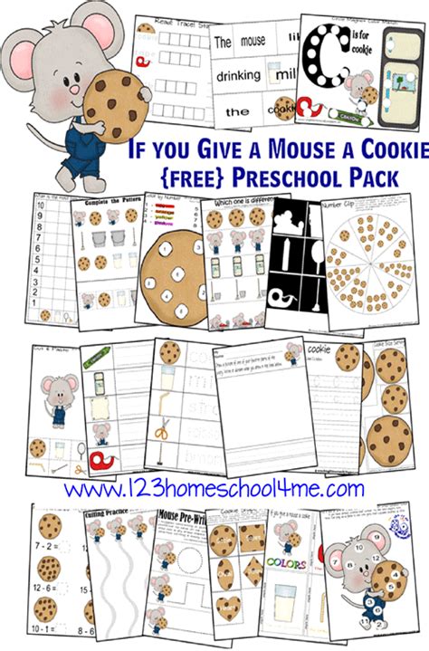 give  mouse  cookie preschool printable pack
