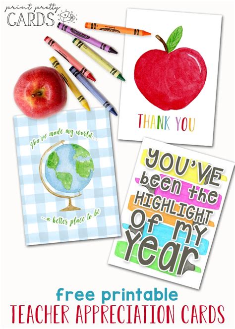 downloadable printable teacher appreciation cards   youre