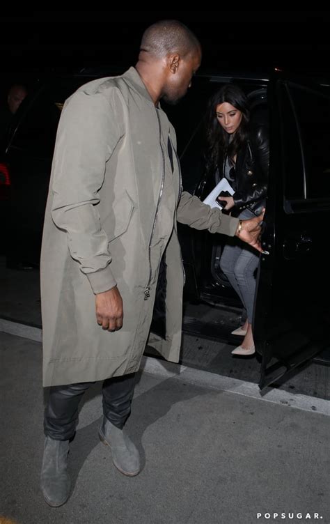 Kim Kardashian And Kanye West At Lax Popsugar Celebrity