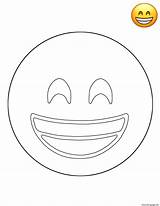 Coloring Emoji Grinning Smile Sheets Sheet Pages Printable sketch template