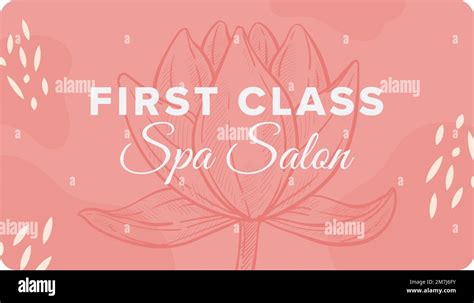 class spa salon business card logotype stock vector image art