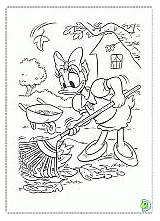 Coloring Dinokids Coloringdisney Duck Daisy sketch template