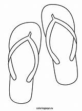 Flop Tongs Flops Tong Guirlandes Craft Flipflops Colouring Kunst Zomer Applique Zomerknutsels Verob Drawing Plage Colorier Pour Layla Chinelos Colorir sketch template
