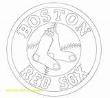 Sox Red Coloring Pages Logo Getdrawings Boston sketch template