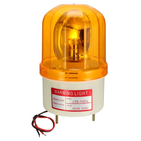 warning light bulb rotating flashing signal lamp dc  yellow ltel